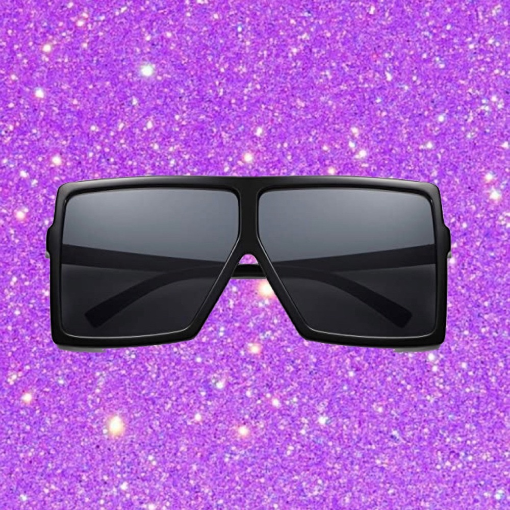 Square black sunglasses